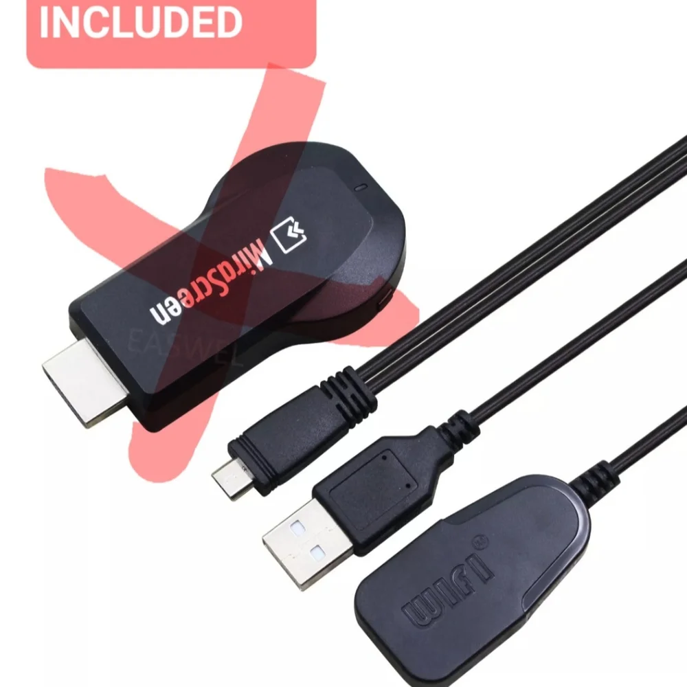 Wi-Fi USB Adapter Receiver Cable To HD TV (NO DONGLE INCLUDED). Wi-Fi Antenna. A